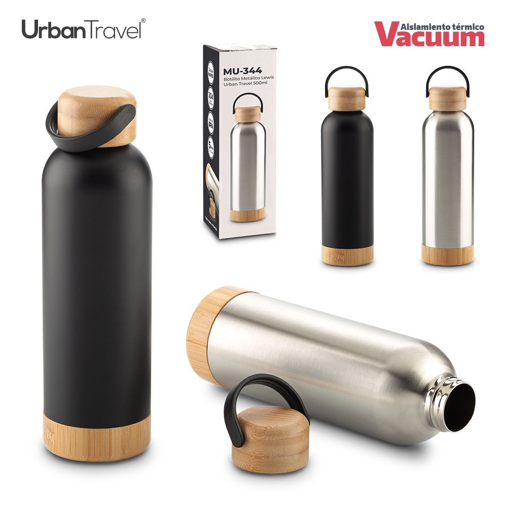Botilito Metálico Lewis Urban Travel 500ml - Imagen 2