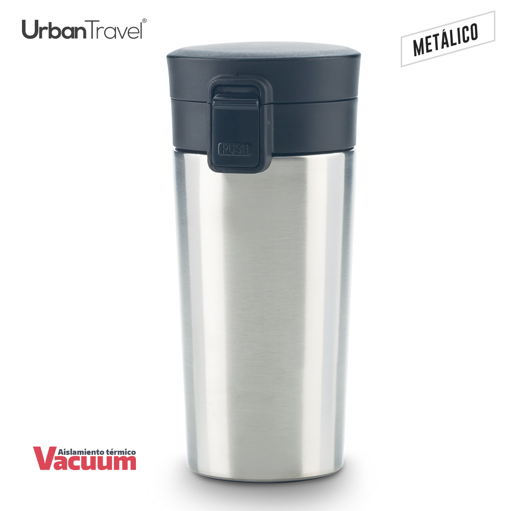 Mug Metálico Doble Pared Coffee Urban Travel 380ml - Imagen 4