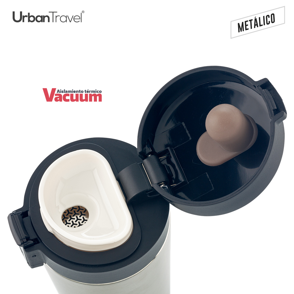 Mug Metálico Doble Pared Coffee Urban Travel 380ml - Imagen 5