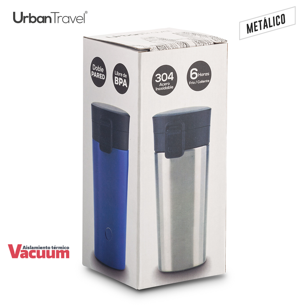 Mug Metálico Doble Pared Coffee Urban Travel 380ml - Imagen 6