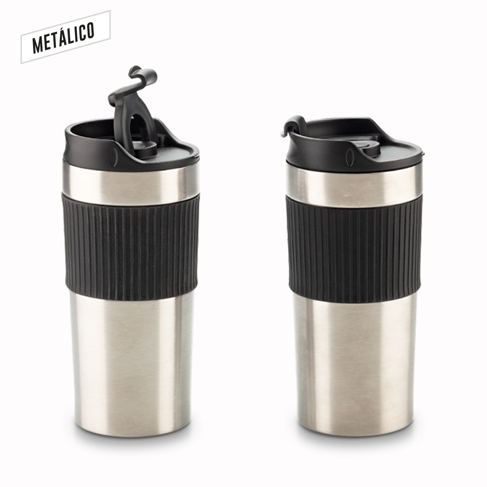 Mug Metálico con Prensa Francesa 450ml - Imagen 3