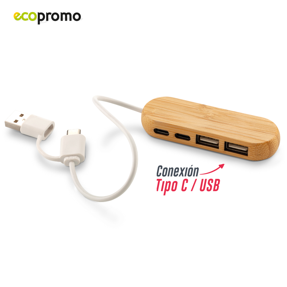 Puerto USB Massimo Bamboo - Imagen 2