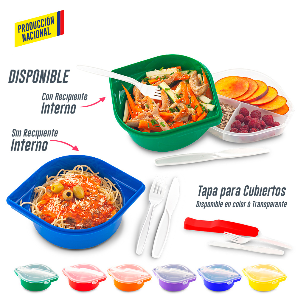 Portacomidas con Cubiertos Jakarta - Prod Nacional