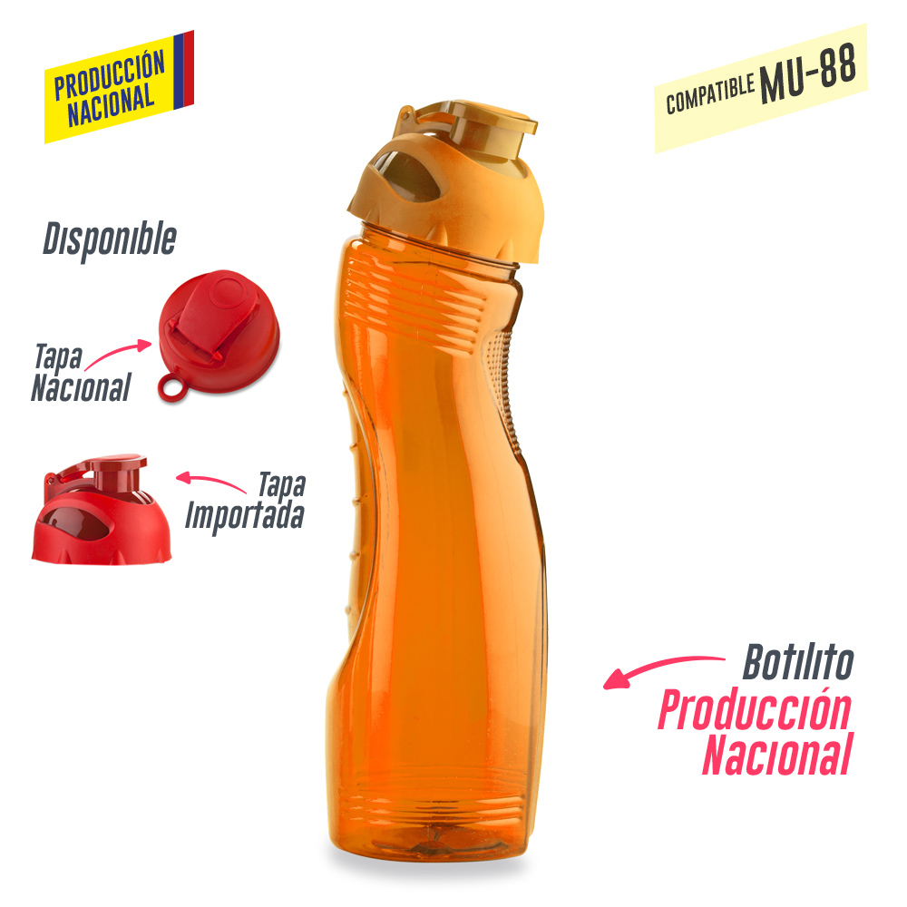 Botilito Saturno PVC 850ML (Tapa MU-35-Tapa-MU-89) - Imagen 5