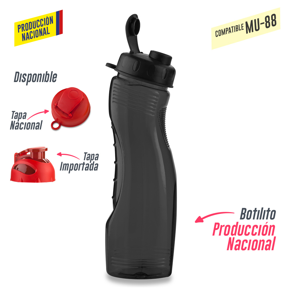 Botilito Saturno PVC 850ML (Tapa MU-35-Tapa-MU-89) - Imagen 6