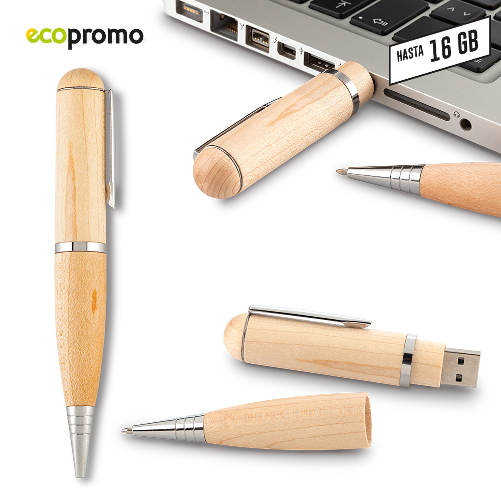 Memoria USB Bolígrafo Wood