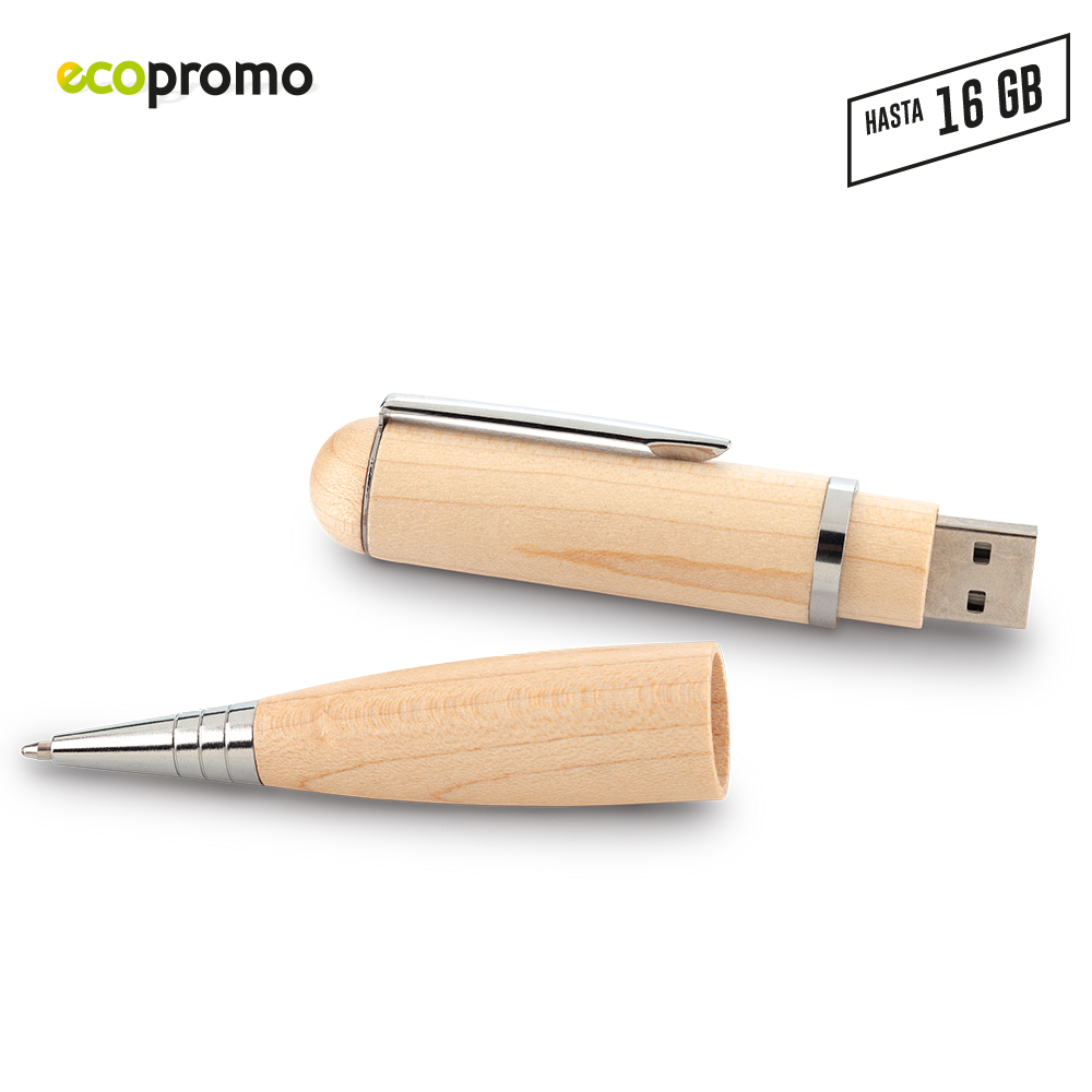 Memoria USB Bolígrafo Wood - Imagen 2