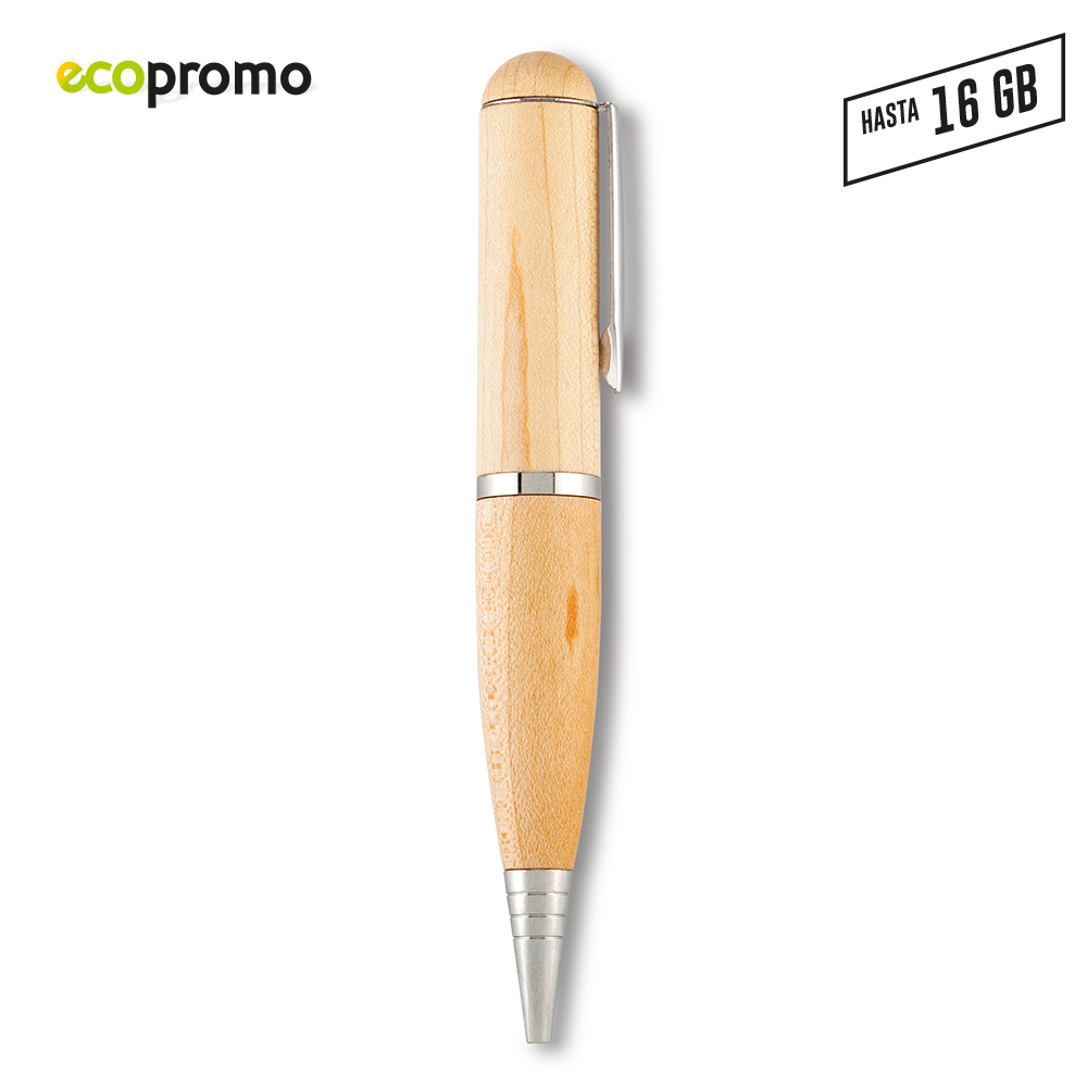 Memoria USB Bolígrafo Wood - Imagen 3